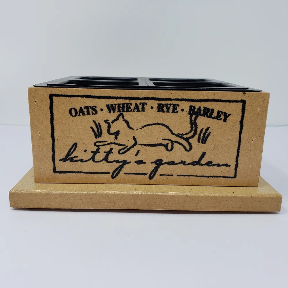 Kitty Garden Catnip Oats Wheat Rye Barley Planter Box